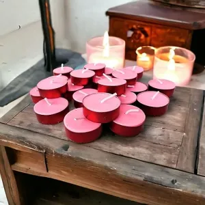 ALDEA CRAFTS® Scented Tealight Candles | Organic Luxury Aroma Upto 5 Hours Premium Soy Wax Blend | Alluring Rose Aroma | Tea Candles Set of 40