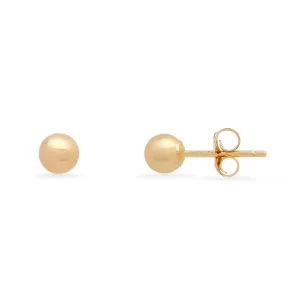 10k Yellow Gold Ball Stud Earrings