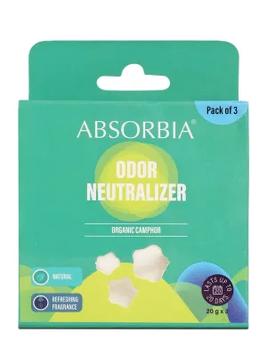 Absorbia Natural Camphor (Kapoor) Unique Diamond shape for Equal Dispersion | 20G X 3 | Small & Compact | Multi purpose uses for Room, Car, bathrooms | 2 in 1 "Natural Air Freshener & Bug repellent"