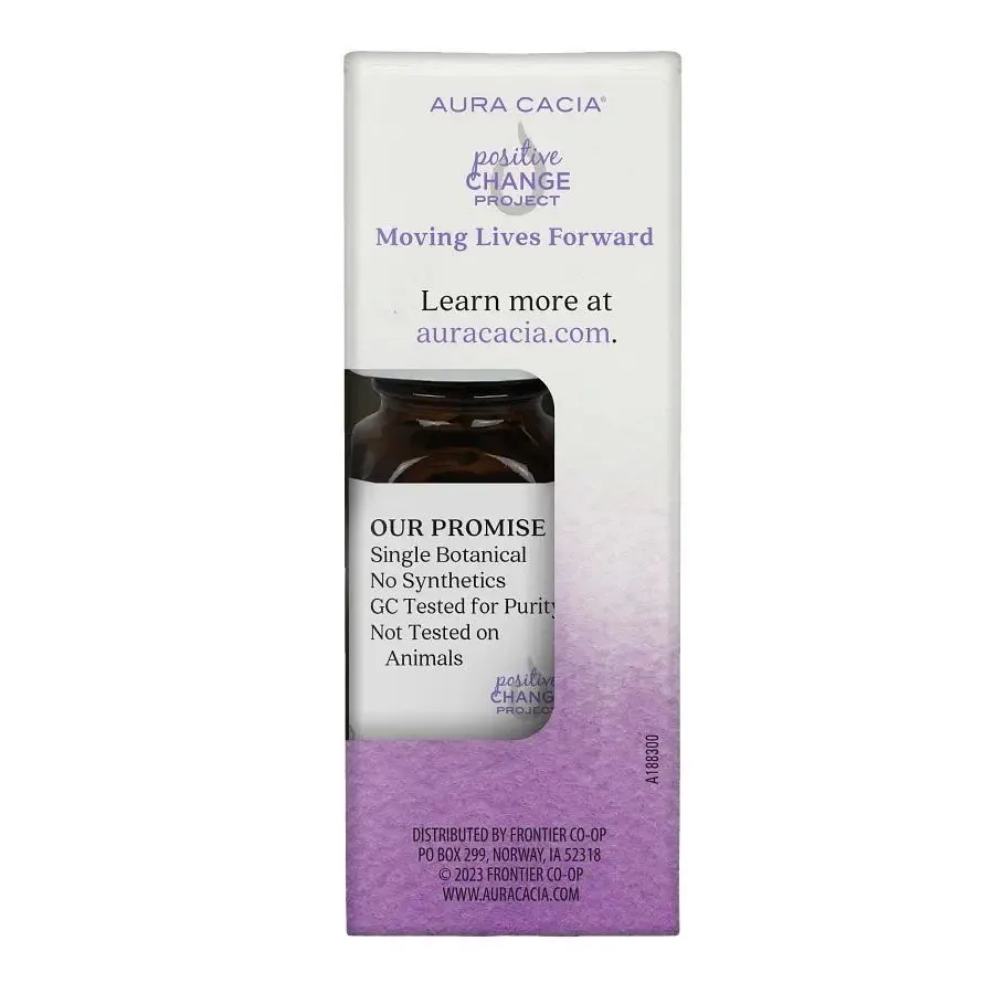 Aura Cacia Lavender Essential Oil 0.25 fl oz Box