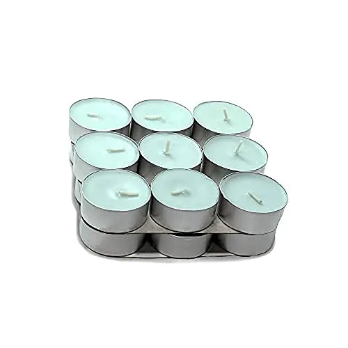 AURA Paraffin Wax Fragrance Tea Light Candles (Green Apple, 72)