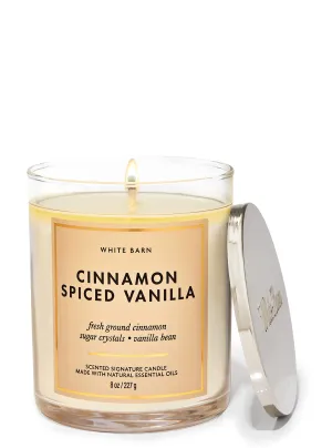 Bath & Body Works Cinnamon Spiced Vanilla Signature Single Wick Candle