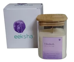 eeksha CANDLESHighly Fragranced Glass jar Candle - Gift for Brother Sister Mother dad Family corportate Gift-Elizabeth