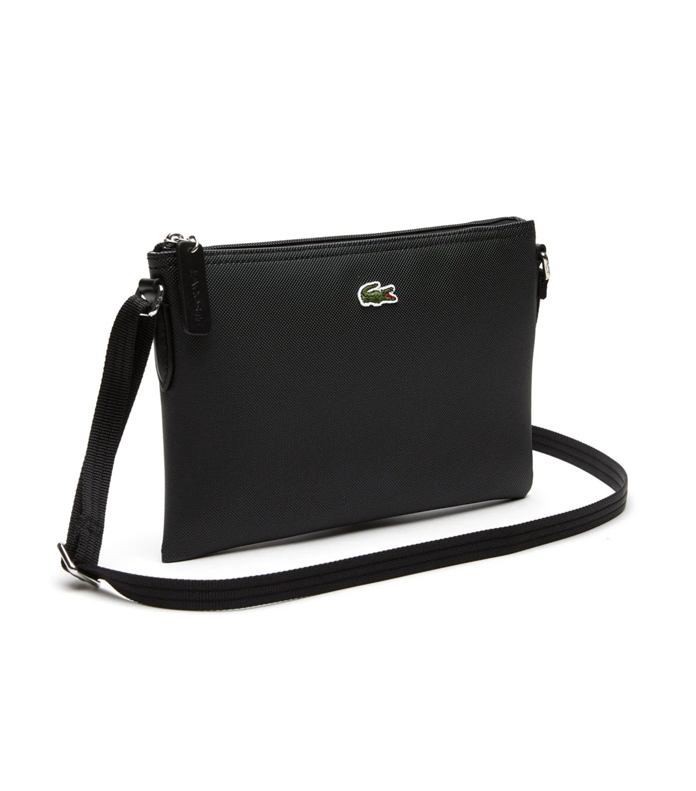 L.12.12 Concept Flat Zipped Crossover Bag Black