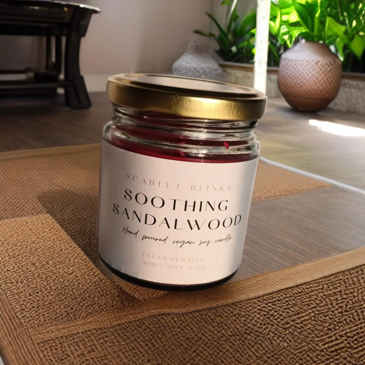 Scarlet Blinks Arabian Delight and Soothing Sandal Wood | Soy Wax Candles | Aroma Therapy Candles | Burning Time :-45 HRS Pack of 2