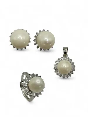 WHITE SOUTH SEA PEARL SET